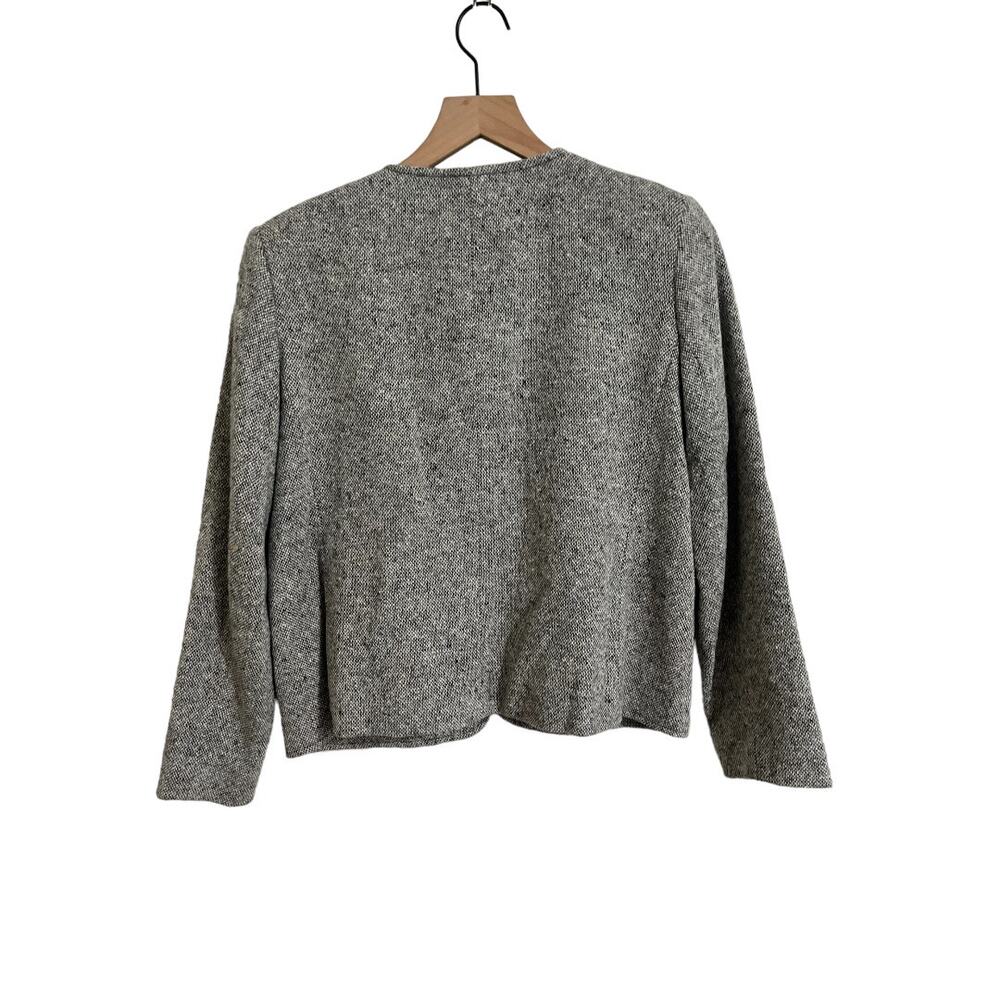 Orvis Womens Long Sleeve Open Front Wool Blend Blazer Gray Tweed Size 12 Petite - Picture 4 of 4